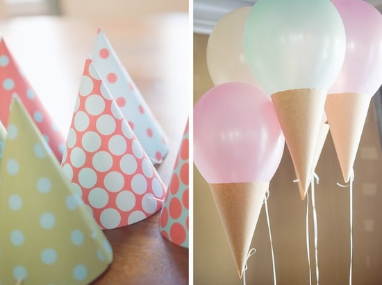 balloon decor for birthdays ice cream cone balloons