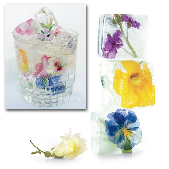 floral ice cubes fun ice cube ideas