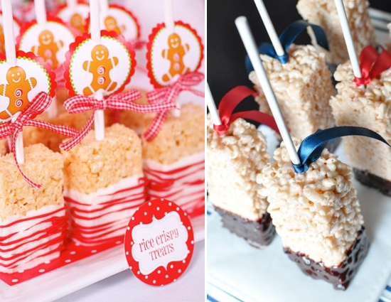 holiday rice krispie treats Lots unique and fun rice krispie treat ideas!