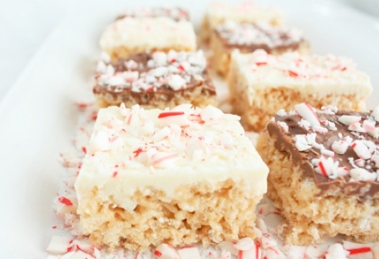 peppermint rice krispie treats Lots unique and fun rice krispie treat ideas!