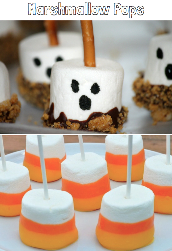Marshmallow Halloween Pops Marshmallow Halloween Snack Ideas