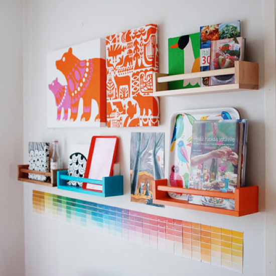 Easy Paint Chip Wall Art 18 Paint chip craft ideas. Why hadn't I thought of these??