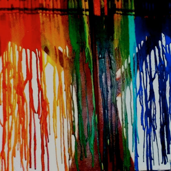 Melted Crayon Art Tree
