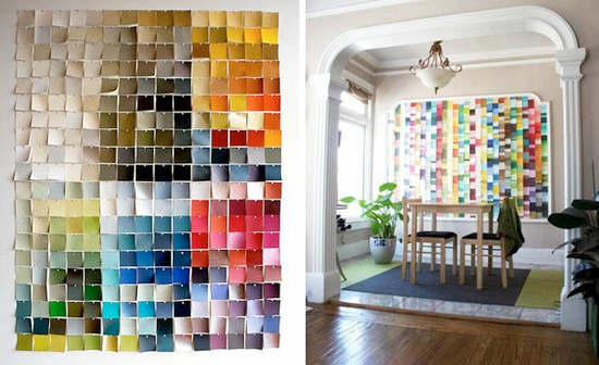 Paint Swatch Art 18 Paint chip craft ideas. Why hadn't I thought of these??