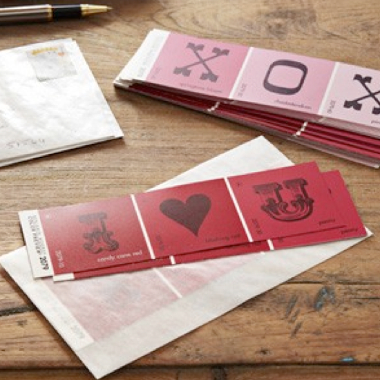 Valentines Day Gifts Using Paint Chips 18 Paint chip craft ideas. Why hadn't I thought of these??
