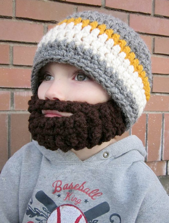 Beard Beanie For Kids