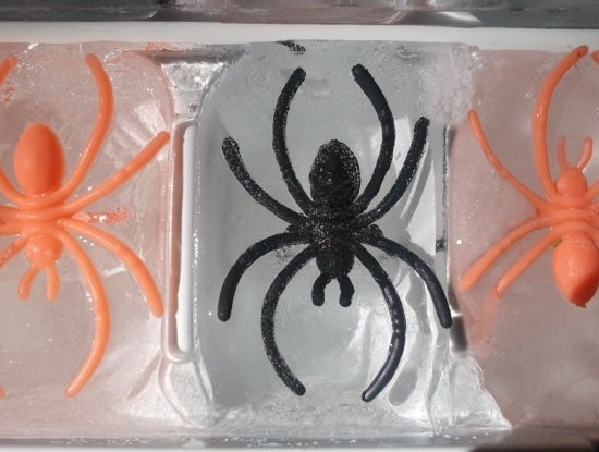 Spider Ice cubes 14 Cool Halloween Drink Ideas