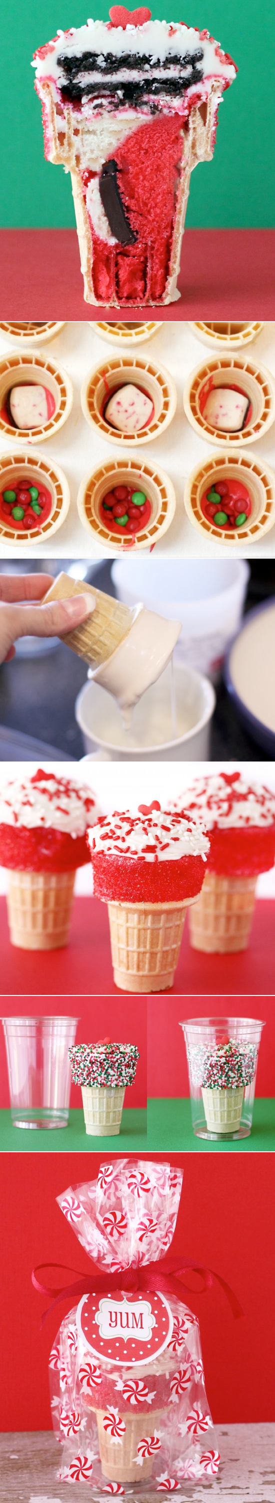 Cupcake icecream cones Tons of really creative Christmas cupcake ideas!!