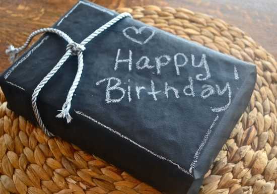 diy chalkboard wrapping paper 17 Unique Wrapping Paper Ideas