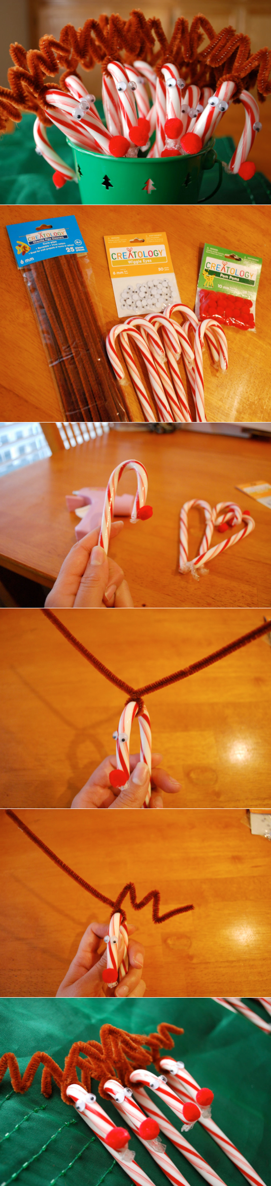easy reindeer candy canes Tons of candy cane crafts and ideas!!