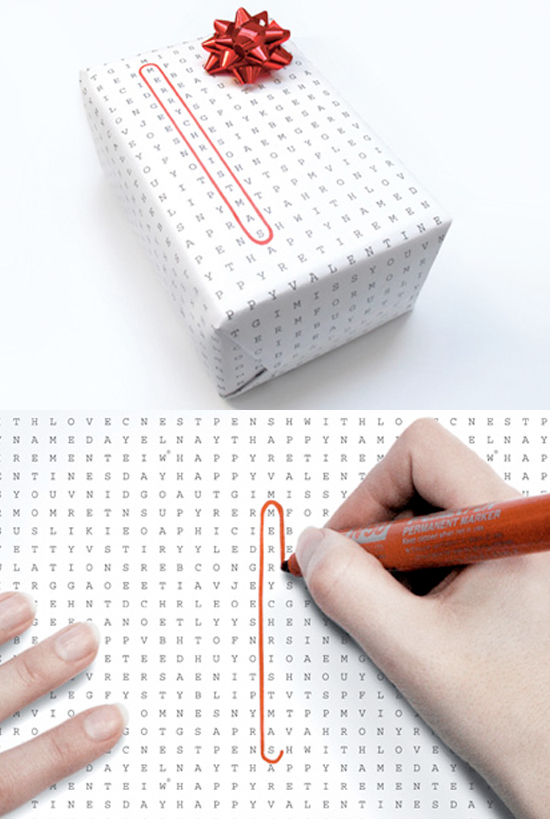 word search wrapping paper 17 Unique Wrapping Paper Ideas