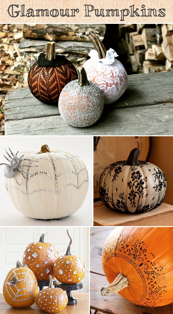 Glitter and Lace Pumpkins