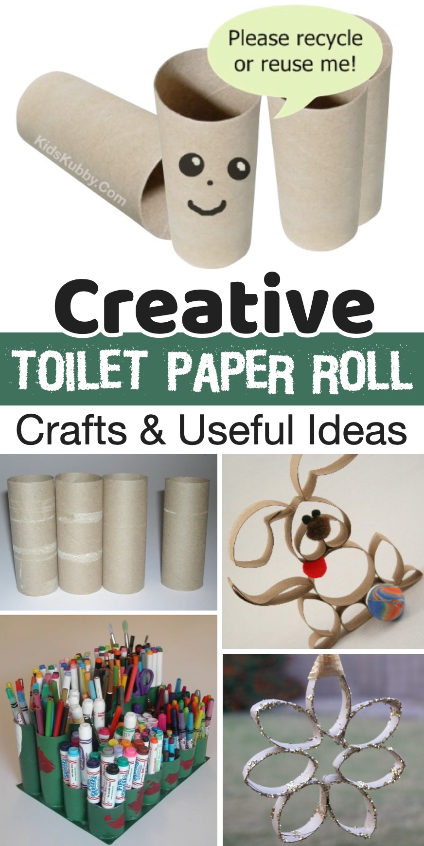 craft from paper towel rolls // ways to reuse/recycle empty tissue roll 