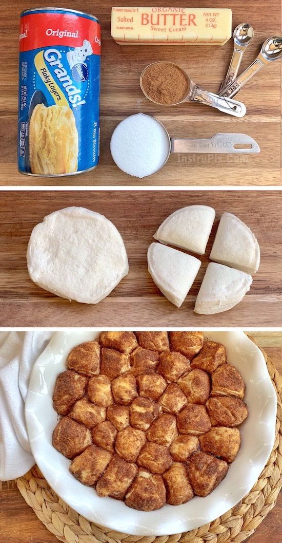 Donut holes made with refrigerated biscuit dough.