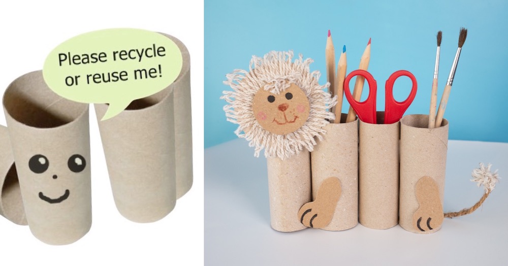 craft from paper towel rolls // ways to reuse/recycle empty tissue roll 