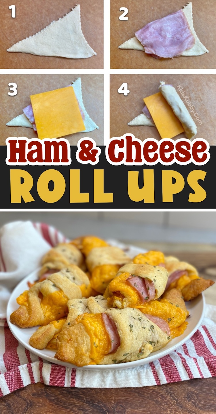 Lunch meat and cheese wrapped in Pillsbury Crescent Dough, drenched in garlic butter, and then baked until warm and golden brown. A delicious lunch, after school snack, or quick dinner! My kids love these mini warm sandwiches.Super quick and easy to make with just a few cheap ingredients! Your kids will devour these cheesy roll ups. They make for the best last minute meal.