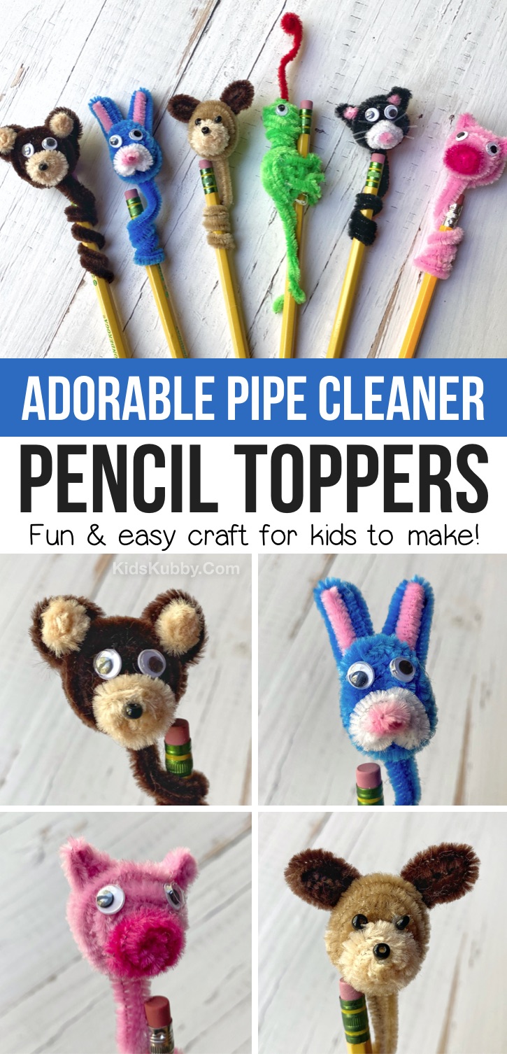 Easy DIY Pipe Cleaner Animals Craft (Cute Pencil Toppers!) Easy DIY Pipe Cleaner Animals Craft (Cute Pencil Toppers!)