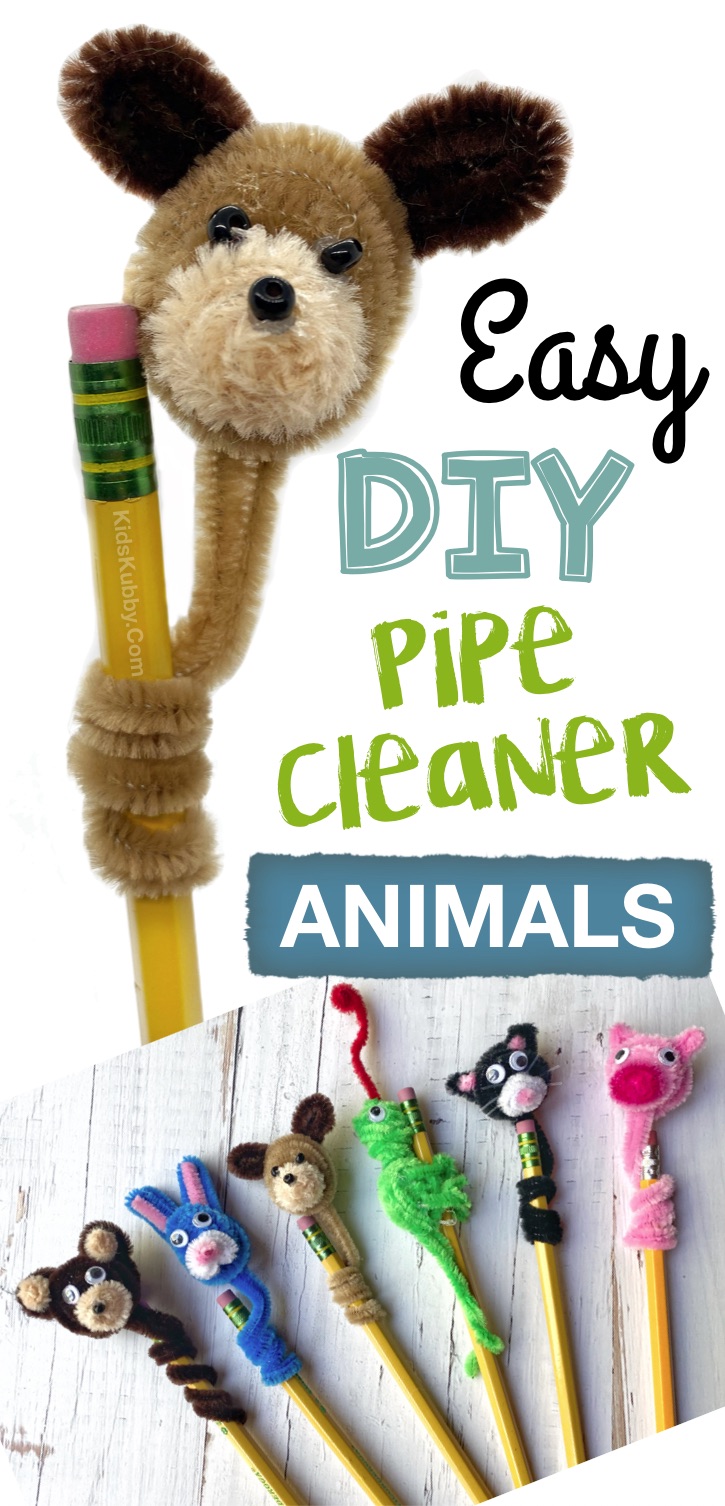 Easy DIY Pipe Cleaner Animals Craft (Cute Pencil Toppers!) Easy DIY Pipe Cleaner Animals Craft (Cute Pencil Toppers!)