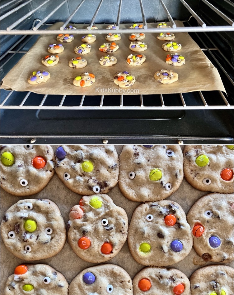 Recipe before and after baking in the oven