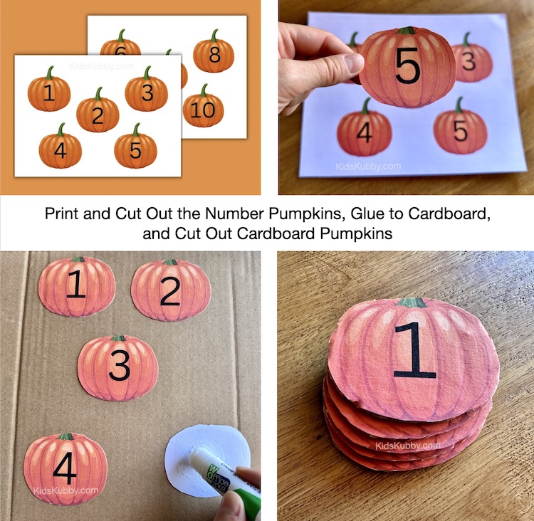how to make Pumpkin Matching Sensory Bin