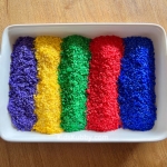Painted Rainbow Rice finished product