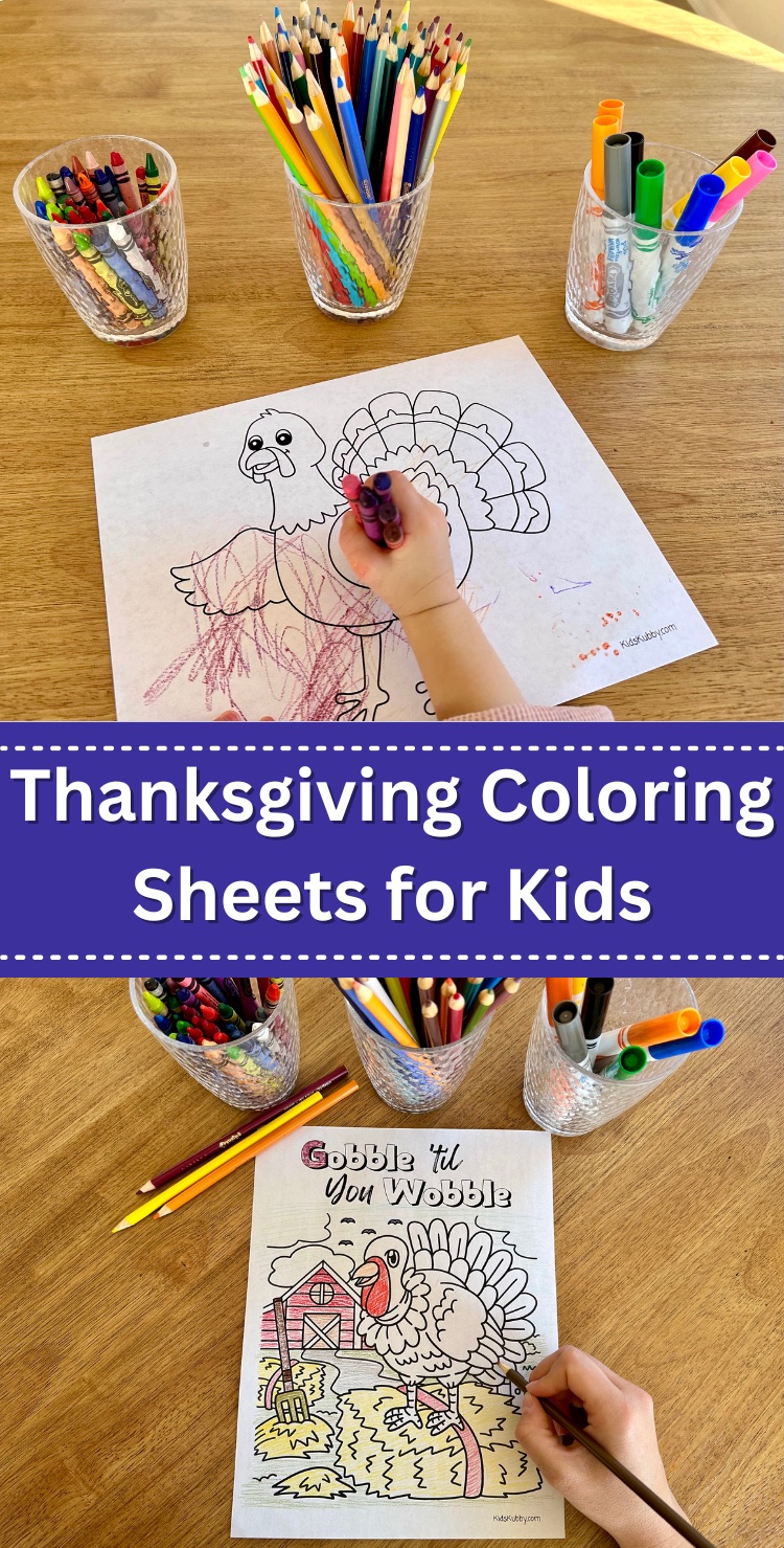 What’s better than FREE Thanksgiving activities for your kids. These Turkey Coloring Pages for Toddlers are a perfect way to keep little hands busy while you’re preparing thanksgiving dinner. All you need is a printer, paper, and crayons and your kids will have fun coloring for hours. 