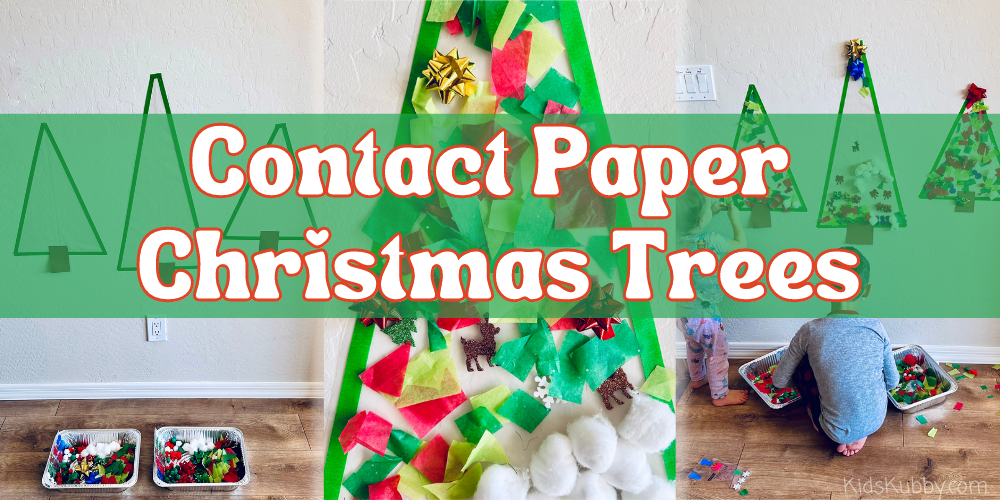 Contact Paper Christmas Tree Craft - Kids Kubby