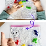 Check out how to make this fun caterpillar color sorting sensory bag at home today! I love this mess free activity for preschoolers because its cheap and only takes 5 minutes to put together. Plus, this sensory activity is reusable because the contents never get dirty! I love this caterpillar craft because it promotes color matching and fine motor skills. Make this easy sensory bag idea for kids today with supplies you probably already have at home!