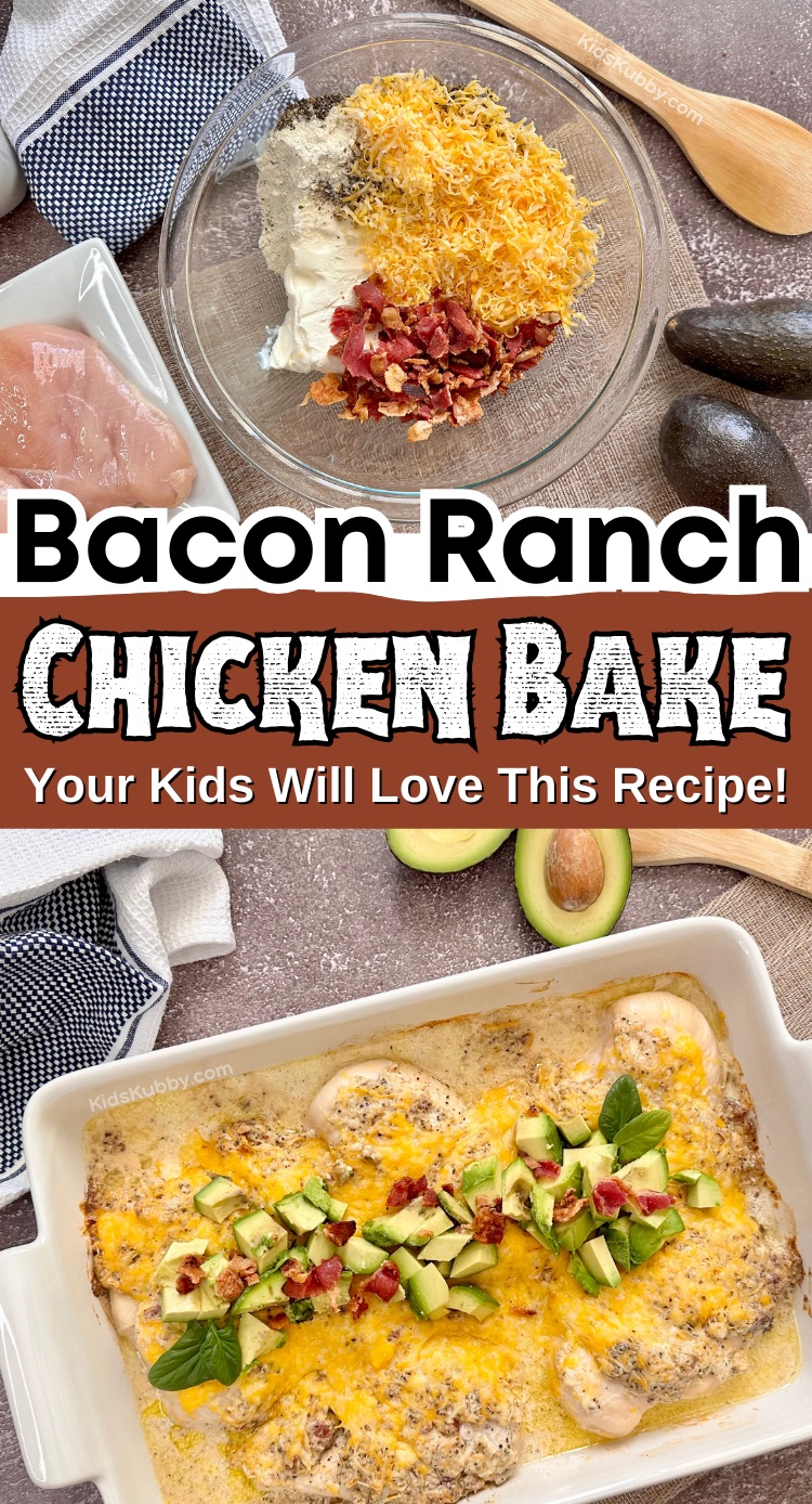 A quick & easy dinner recipe your entire family will ask you to make again and again! With just a few cheap ingredients you can make delicious baked chicken that's even picky eaters will love. This mixture is creamy using cream cheese, mayonnaise, bacon ranch seasoning, and shredded cheese, with yummy avocados on top. I’m always on the hunt for easy and healthy dinner recipes that my picky eaters won’t complain about. We make this often on busy school nights!