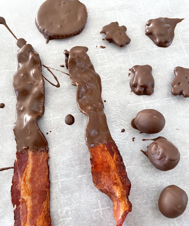 Chocolate covered food! Try dipping things in your pantry and fridge into melted chocolate for the best homemade treats. Super fun!