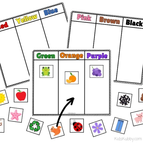 Color Sorting Mat Free Printables