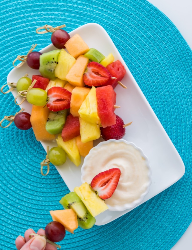 are you looking for a fun and easy after school snack for kids? Look no further. This best ever cream cheese fruit dip with fruit skewers is a healthy and fun snack for kids! plus fruit skewers are super fun to make. Give them a try today!