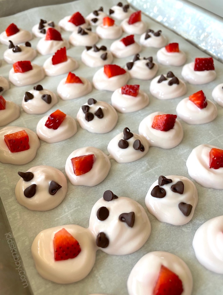 Are you looking for healthy snacks for kids to make? These frozen yogurt bites are so easy to make with just one ingredient. Yogurt! You can also top them with sprinkles, fresh fruit, or mini chocolate chips if you'd like. They are perfect for toddlers and younger children, but trust me, my teenagers usually eat most of them. 