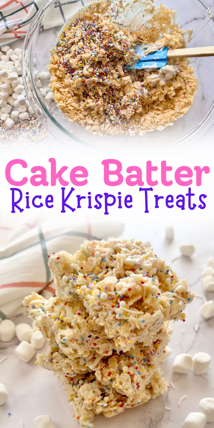 If you have a sweet tooth like me, you're going to love these Cake Batter Rice Krispie Treats. You would never guess how easy they are to make with just a few ingredients including boxed cake mix. They taste like something you'd get at a gourmet bakery! A delicious and impressive homemade dessert does not always mean spending hours in the kitchen baking. In fact, I’ve found the best treats are usually simple to make with just a few basic ingredients.
