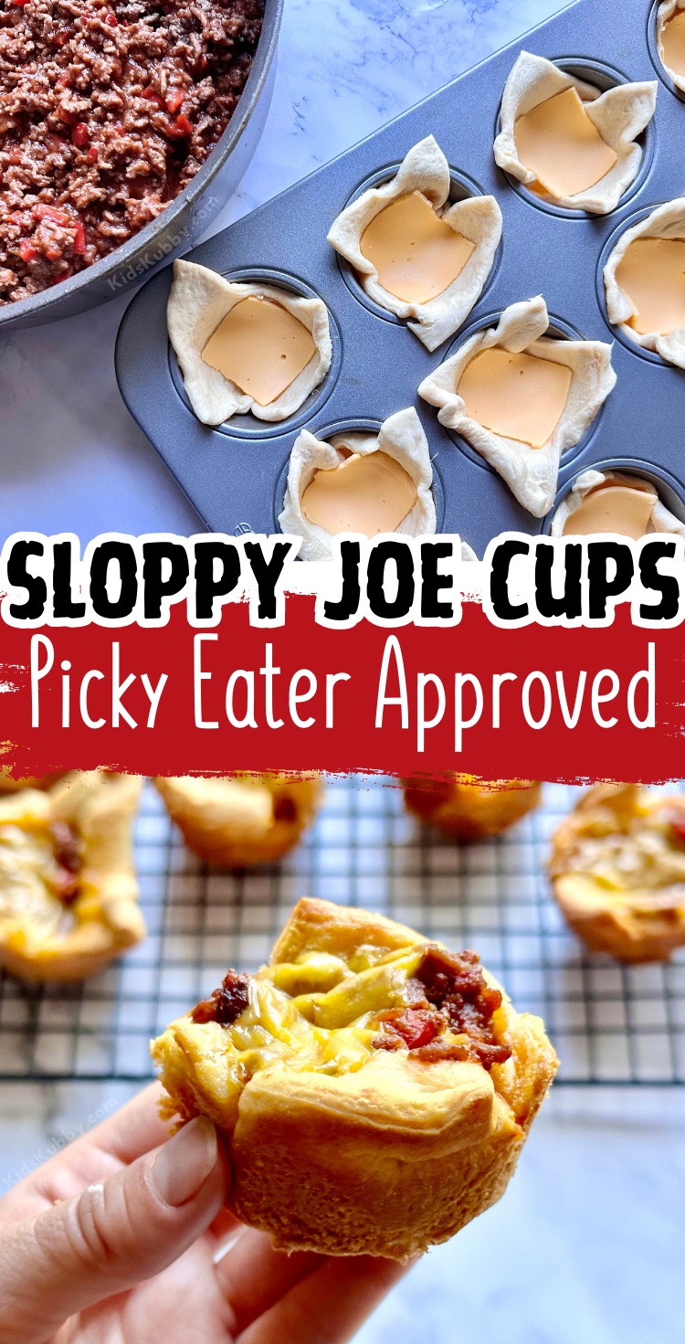 Classic comfort food made even easier! Break out your muffin pan because you're about to make a delicious meal that your picky kids will love with just 5 ingredients! These little sloppy joe cups have a Pillsbury dough crust that is stuffed full of ground beef, melted cheese and sloppy joe sauce. Sounds simple, I know, but they are packed full of flavor! So yummy! These also make a great after school snack for kids.