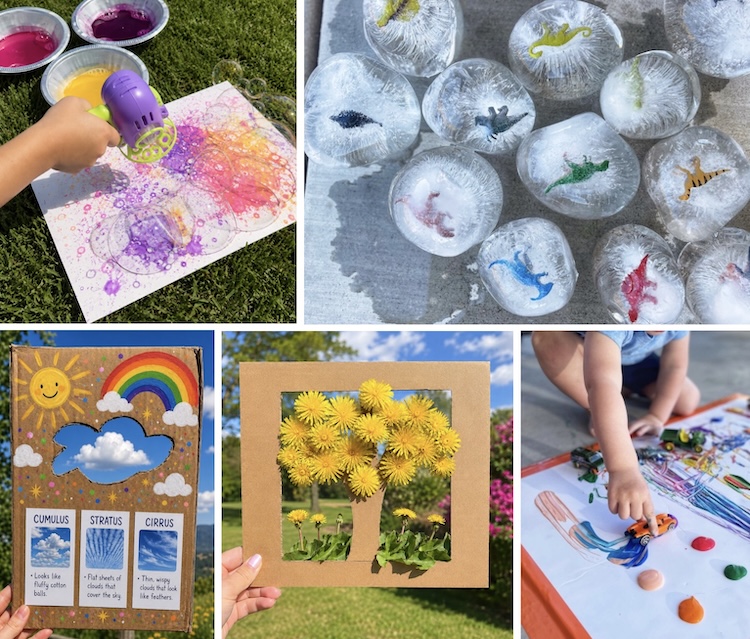 Summer outdoor activities for kids of all ages! Toddlers, preschoolers, and older kids. Ideas for the backyard and more.