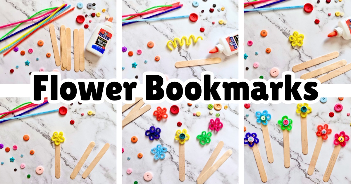 Popsicle Stick DIY - Flower Bookmark Craft for Kids