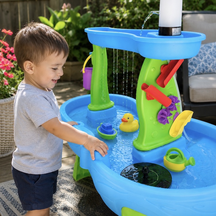 How to make popular water tables into endless steams of fun using a simple cheap water pump.