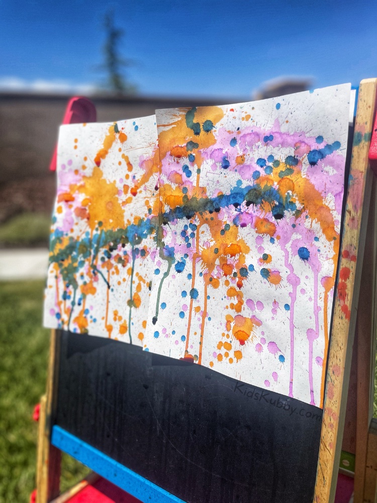 Looking for a fun art project that will also improve your preschoolers' and toddlers' motor skills? Water gun painting the perfect art activity to get your little engaged and get those put those skills to work!