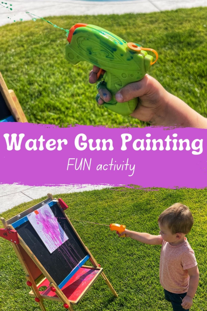 Water Gun Painting (Fun Creative Art For Kids)