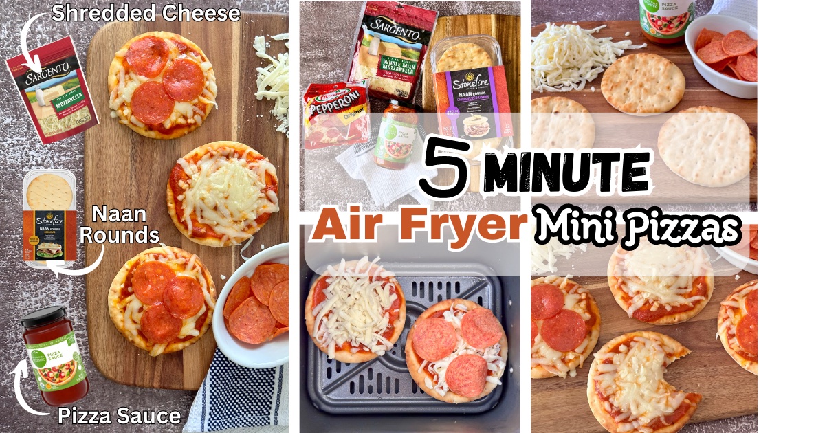 Air Fryer Mini Pizza in 10 Minutes - Tasty Oven