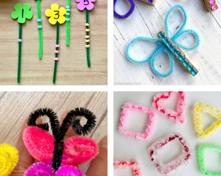 how to make the best pipe cleaner activities. easy boredom busters for kids