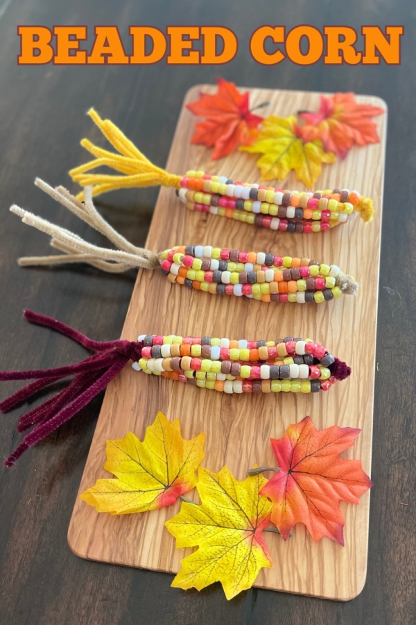 Fall Crafts for Kids Beaded Corn Craft