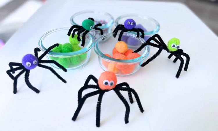 Looking for a fun halloween craft to do with the kids? Children will love making these cute little critters using pipe cleaners, pom poms and googly eyes.