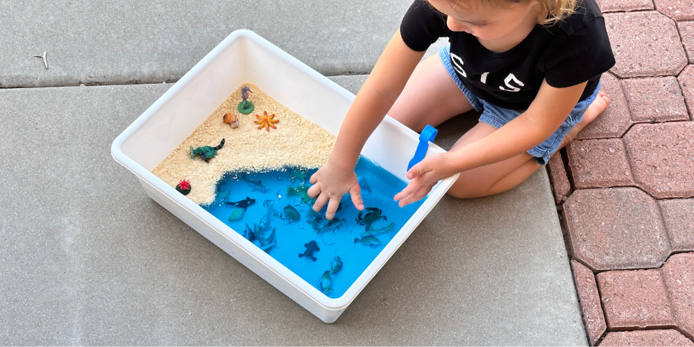 Sensory Tray Toys Sand Tray Toys with Container Storage Toddlers