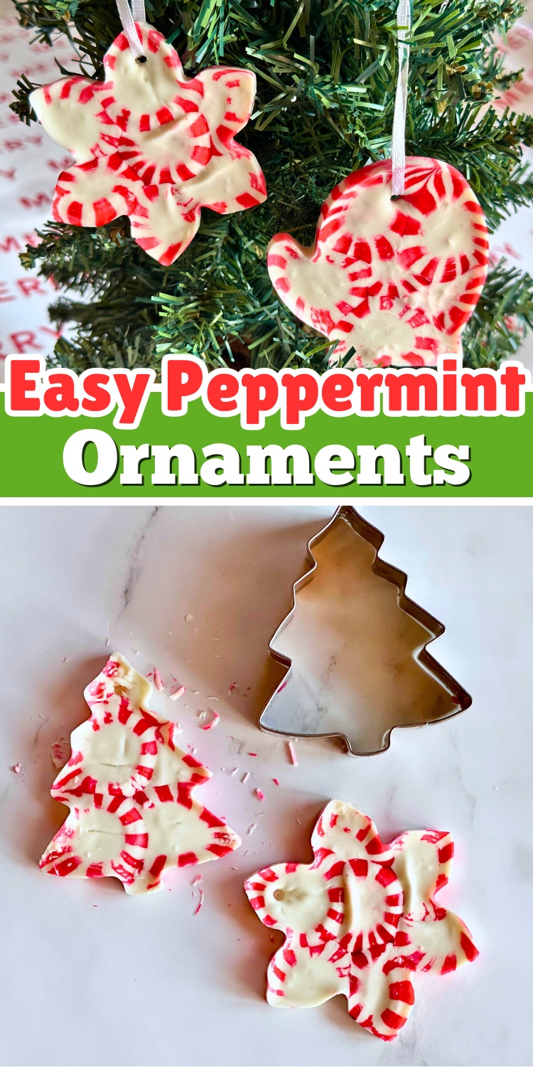 these peppermint ornaments are so cute and easy to make. Using a few cheap supplies you probably already have at home you can make homemade ornaments for friends and family this Christmas. 