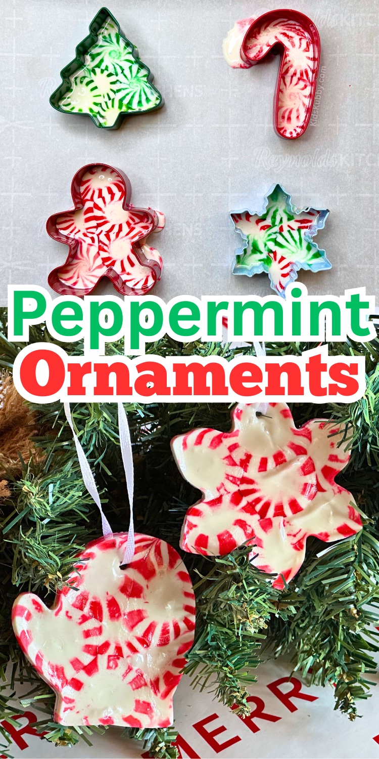 Are you looking for a fun Christmas activity to make with your kids? Melted peppermint candy ornaments are easy to make with a few cheap ingredients. head to the dollar store today for the everything you need to make the best Christmas ornaments ever!