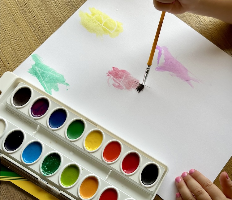 Looking for some fresh ideas for alphabet activities? These will have your kids begging for more! Magically appearing letters? Yes, please! All you need for this activity is a white crayon and some watercolors. Using a white crayon, write the letters A-Z on a white piece of paper.