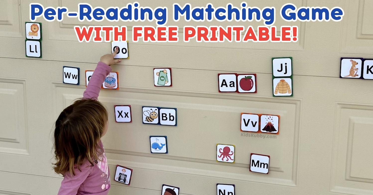 beginning letter sounds matching game (using magnetic tiles)