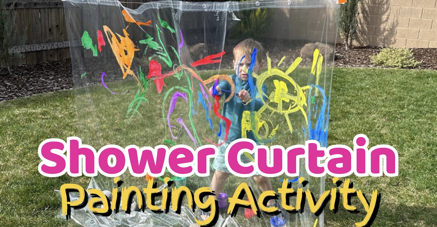 Shower Curtain Painting Kids Kubby